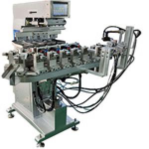 4 Color Pad Printing Machine with Conveyor and rotation Jig