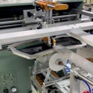 Cone-shaped bottle screen printing machine