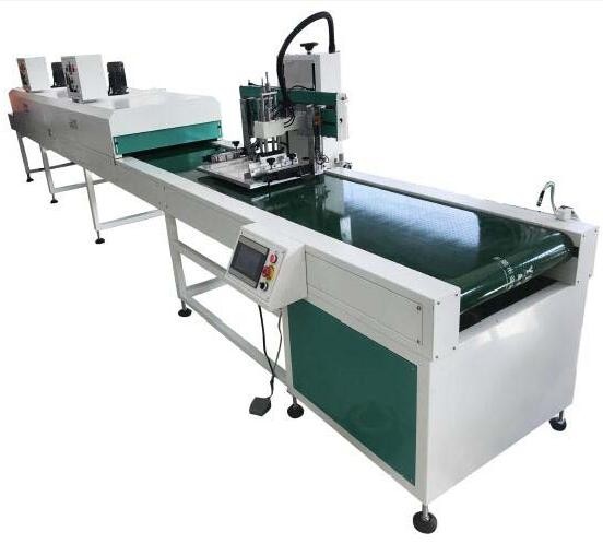 Flat Screen Printing Machine with Vacuum Conveyor Belt and Drying Oven