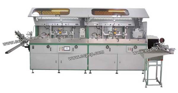 High Speed 2 Color Plastic Cup Automatic Screen Printing Line