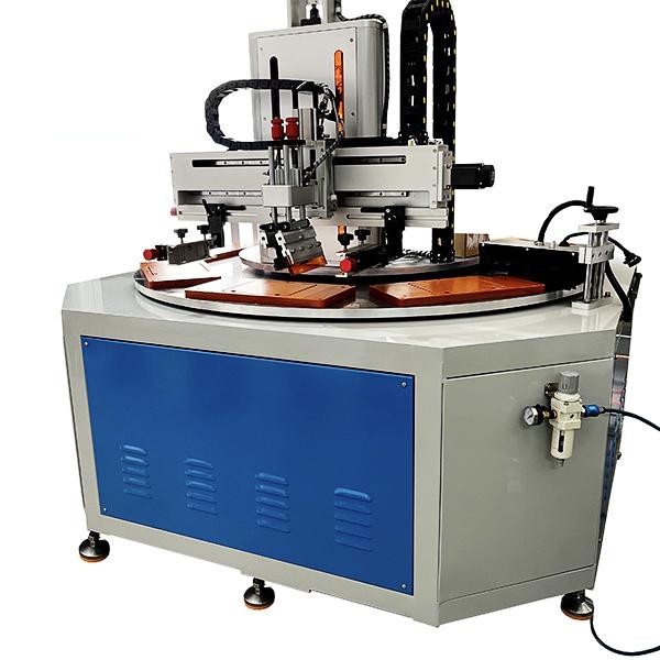 Two Color turntable flat screen printing machine